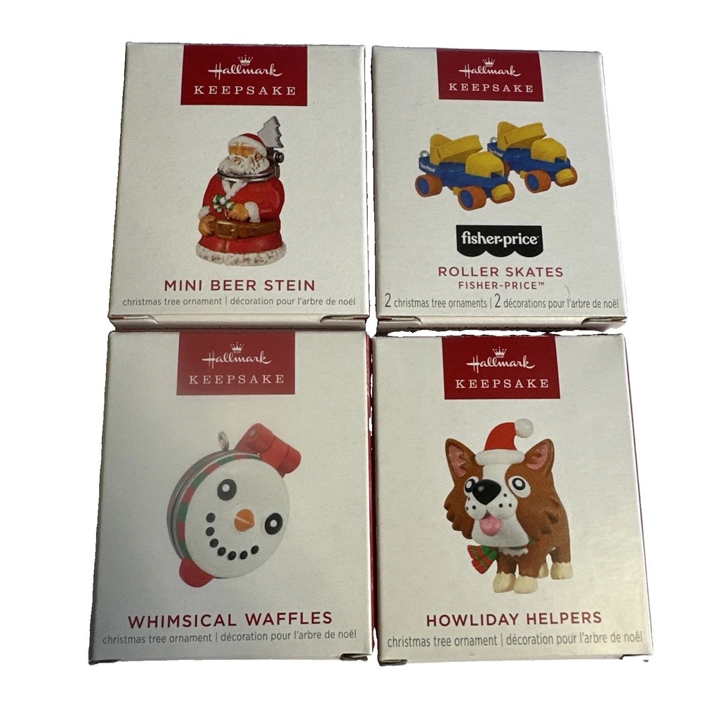 Lot Of 4 Hallmark Keepsake Ornament's Collection Miniatures New